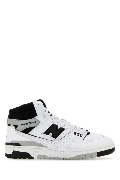 New Balance High-top Sneakers With Perforated Rubber Sole In Multicoloured