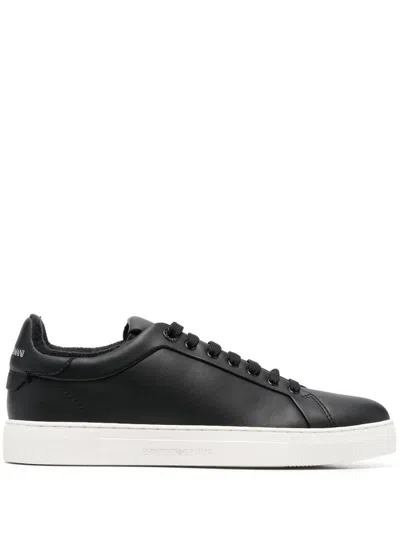 Shop Emporio Armani Sneakers In Black