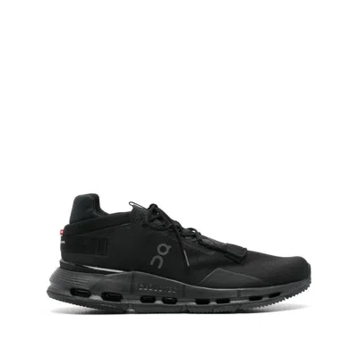 On Running Technical Fabric Sneakers With Rubber Sole In Black