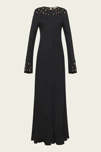 Forte Forte Forte_forte "the Stars Of Bali" Embroidery Georgette Dress Clothing