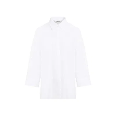 S Max Mara Delfina Popeline Shirt Max Mara In White