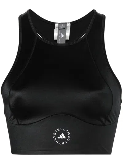 Adidas By Stella Mccartney Asmc True Purpose Crop Training Bra Top In Black
