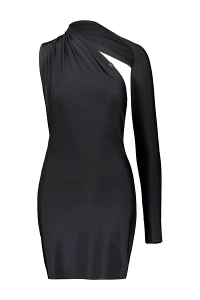 Alyx Black Single Sleeve Minidress In Black