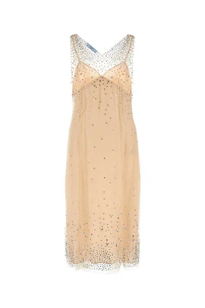 Prada Skin Pink Nylon Dress In Pink
