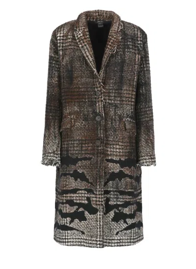 Avant Toi Principe Di Galles-pattern Coat In Brown