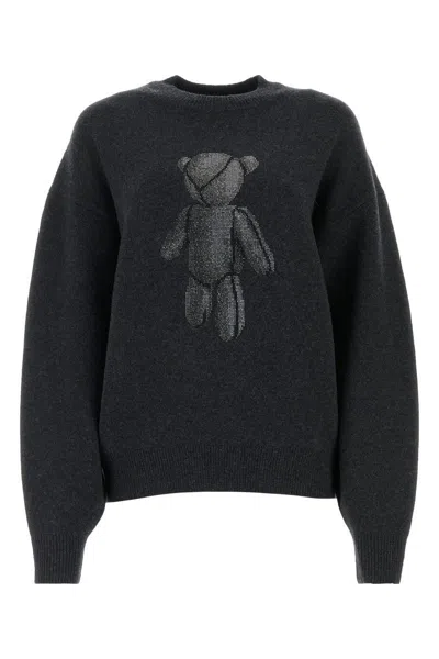 Alexander Wang Wool-blend Jumper In Charcoalmelange