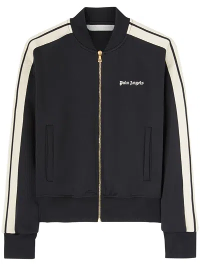 Palm Angels Classic Logo-print Track Bomber Jacket In Black