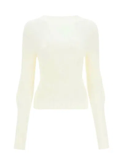 Low Classic Cut-out Detail Long-sleeve Top In White