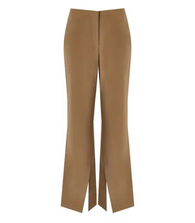 Shop Stine Goya Leah Coffee Brown Flare Trousers