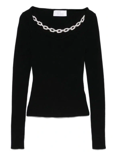 Giuseppe Di Morabito Jewel Chain Sweater In Black