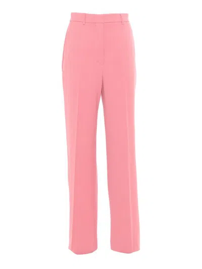 Max Mara Studio Medusa Wide Leg Trousers In Pink