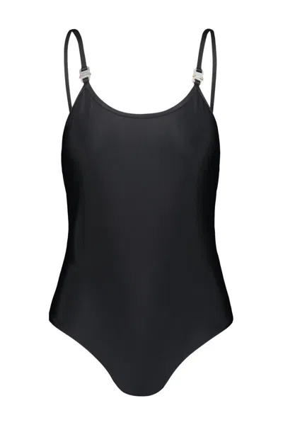 Alyx Open-back Buckle-detail Bodysuit In Black