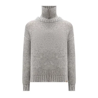 Woolrich Detachable Collar Sweater In Grey