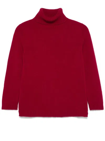 Beyou Cashmere Turtle-neck Sweater In Red
