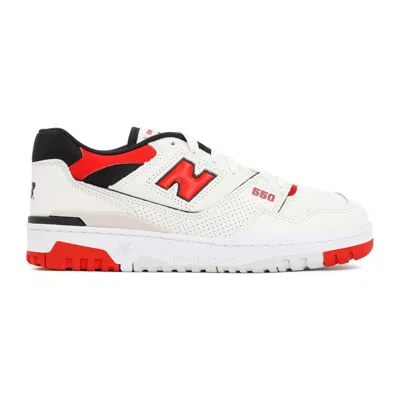 New Balance Premium Leather Sneakers Round Toe In Red