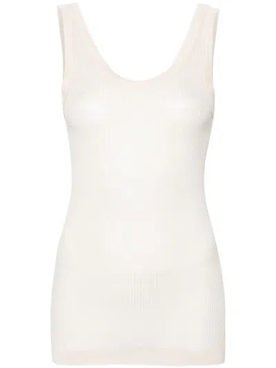Lemaire Nahtloses Geripptes Tanktop In Beige