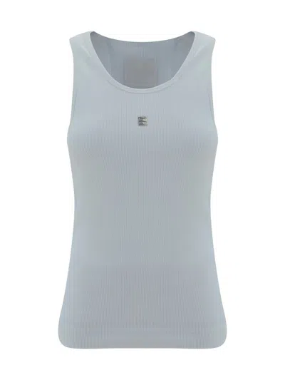 Givenchy Women's White Logo-plaque Cropped Ribbed Cotton-jersey Tank Top In White