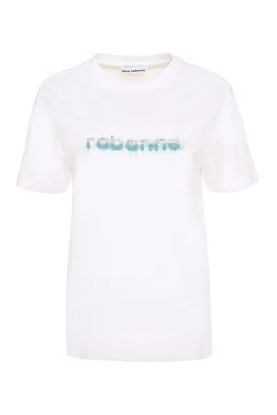 Rabanne Women's Cotton Crew-neck T-shirt In White