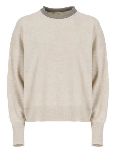 Brunello Cucinelli Monili-detail Sweater In Beige