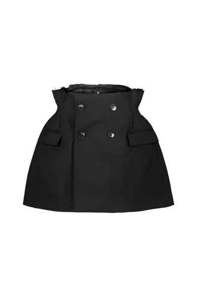 Vetements Black Deconstructed Tailored Miniskirt In Black