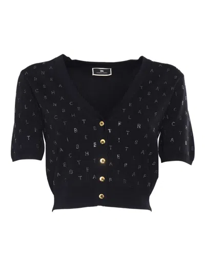 Shop Elisabetta Franchi Girocoll In Black