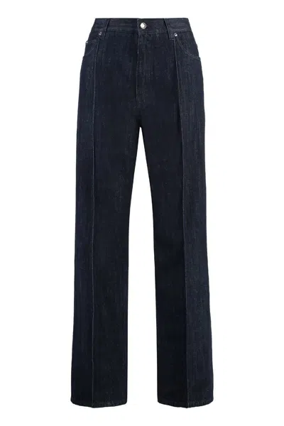 Dolce & Gabbana Overfit 5-pocket Straight-leg Jeans For Women In Navy