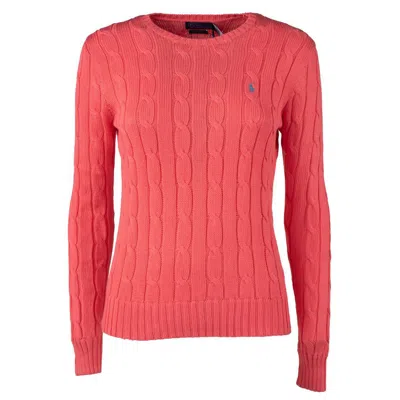 Polo Ralph Lauren Ralph Lauren Plaited Cotton Crewneck Pullover In Orange