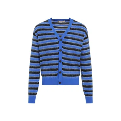 Marni Blue And Black Wool Knitwear In Blue