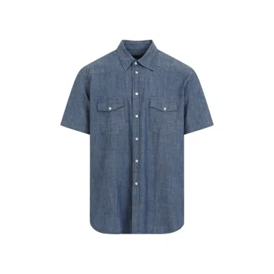 Shop Universal Works Shirt In Blue