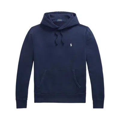 Polo Ralph Lauren Polo Pony-embroideredcotton Hoodie In Blue