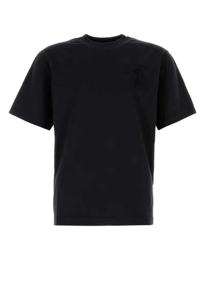 Burberry T-shirt With Round Neck And Short Sleeves In Black