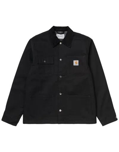 Carhartt Work In Progress Flint Corduroy Button-up Shirt In Black