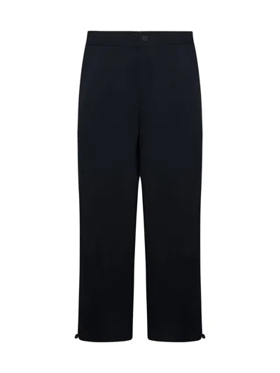 Studio Nicholson Sorte Cropped Cotton-twill Trousers In Black Ink