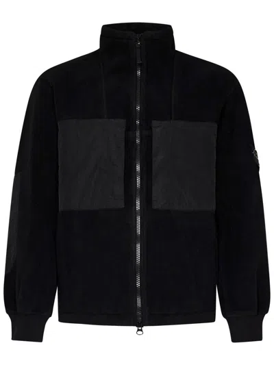 Stone Island Teddy-effect Jacket In Black