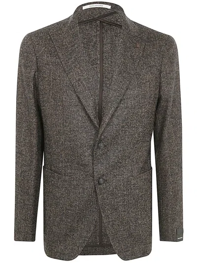 Shop Tagliatore Man Single Breast Jacket In Brown