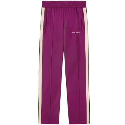Palm Angels Contrast Band Joggers With Track In In Purple