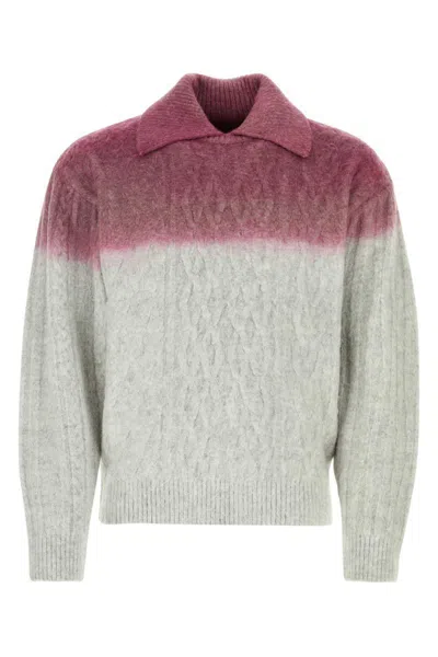 Ader Error Two-tone Stretch Acrylic Blend Sweater In Multicoloured