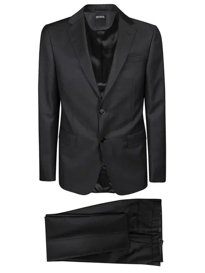 Zegna Luxury Tailoring Suit In Grey