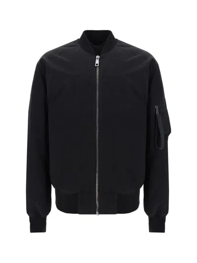 Dolce & Gabbana Bomber Jacket In Technical Fabric In Black