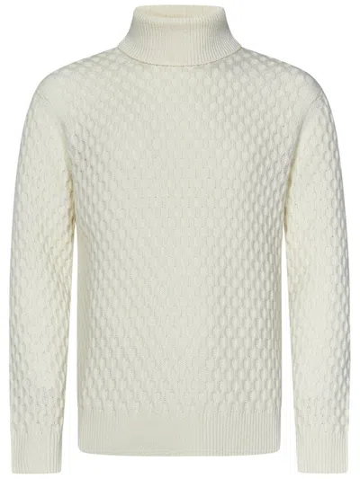 Jacob Cohen Turtleneck Sweater In White