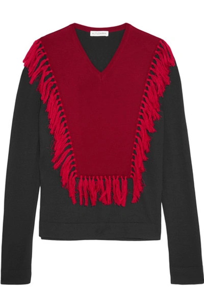 Shop Altuzarra Ming Fringed Wool Sweater