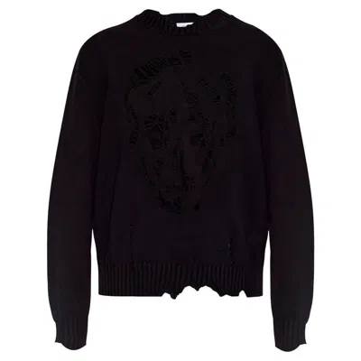Alexander Mcqueen 'distressed Skull Print Pul In Black