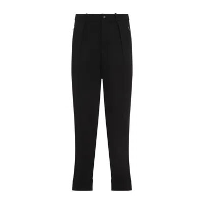 Ralph Lauren Purple Label Pintuck Jogger Pants In Black