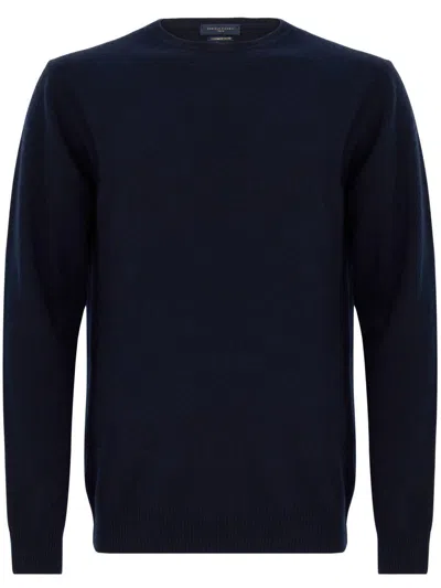 Daniele Fiesoli Wool And Cashmere Crewneck Sweater In Blue
