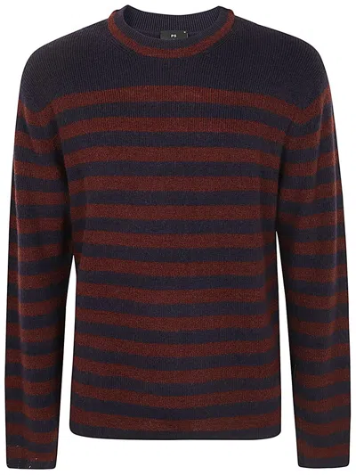 Ps By Paul Smith Ps Paul Smith Striped Wool And Mohair Blend Pullover In Beige