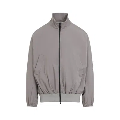 Fear Of God High Neck Track Jacket With Balloon Sleeves In Brown
