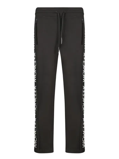 Moncler Logo Trousers, Men, Black, Size: Xl In Black