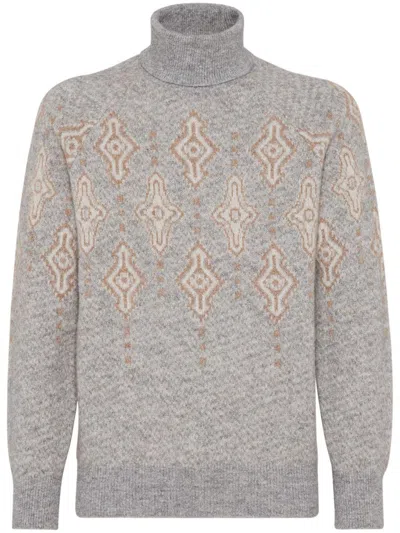 Shop Brunello Cucinelli Sweaters In Grey