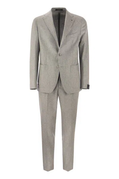 Tagliatore Virgin Wool Suit In Light Grey