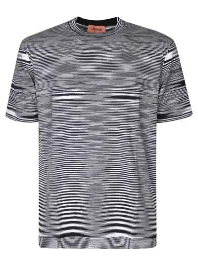 Missoni Man T-shirt Midnight Blue Size Xxl Cotton In Black